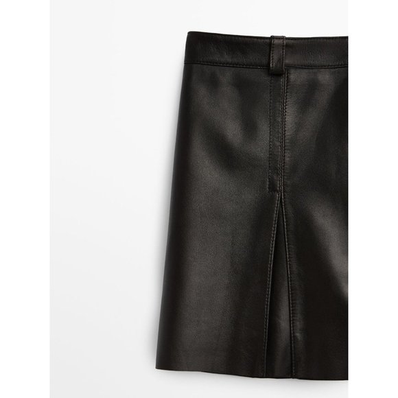 NWT Massimo Dutti leather mini skirt - Picture 9 of 10